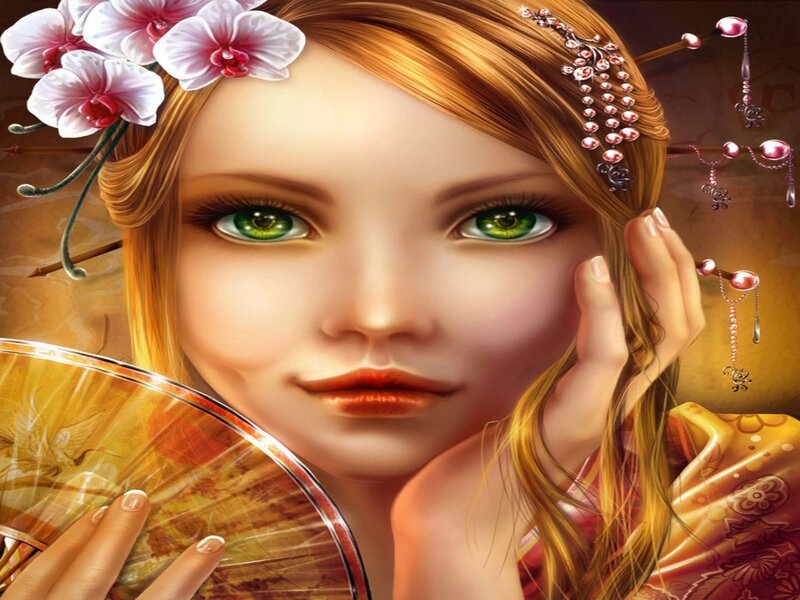 Woman with Green Eyes — Gold