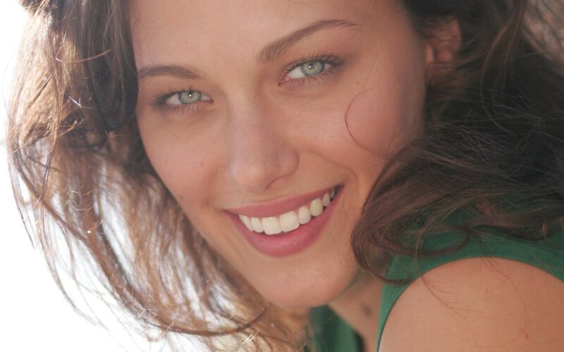 Woman with Green Eyes — Happy, Afternoon