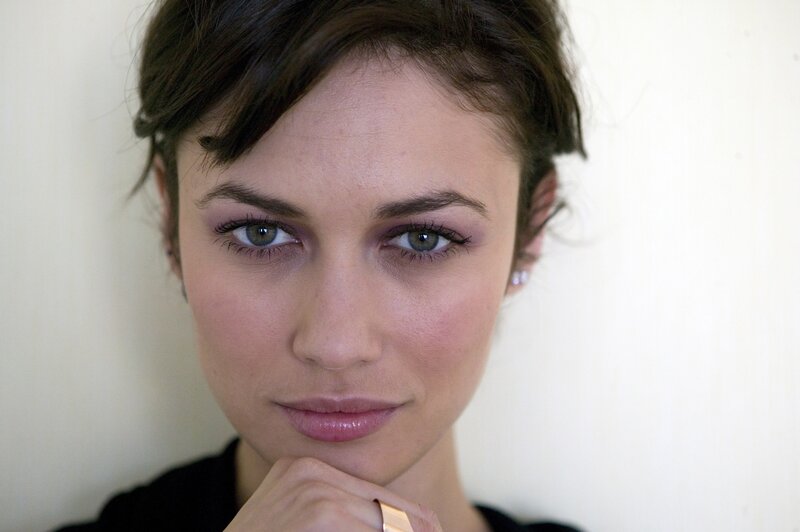 woman with green eyes looking at camera