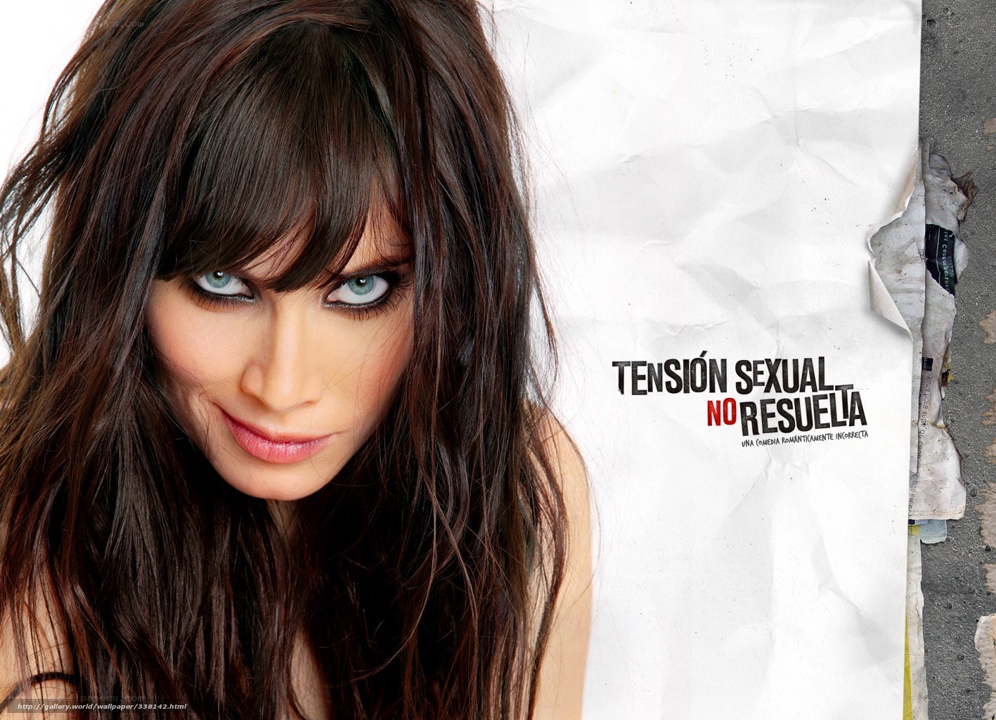 woman with green eyes on poster