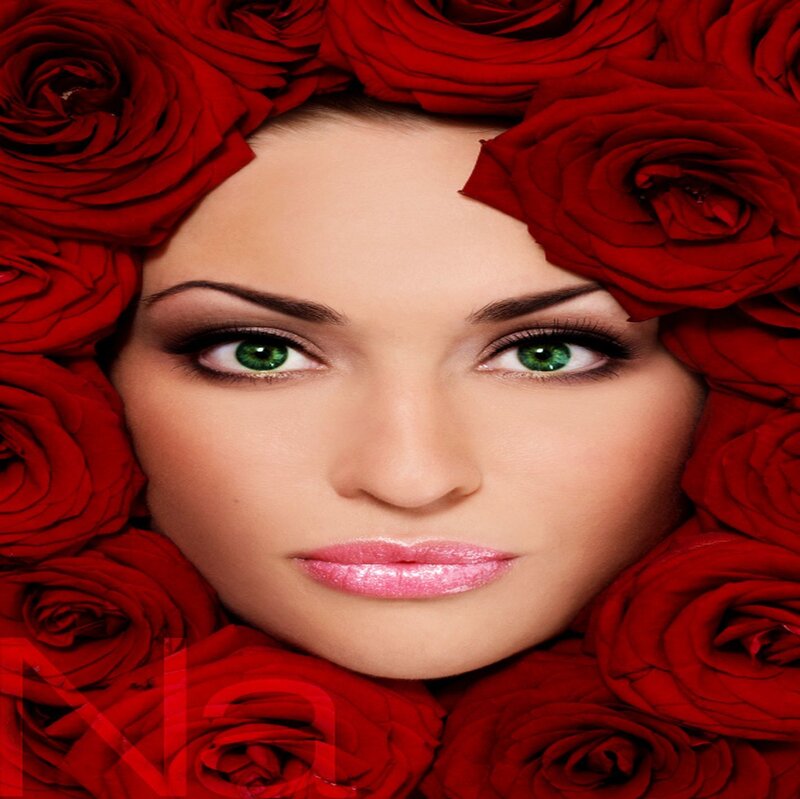 Woman with Green Eyes — Red, Dramatic