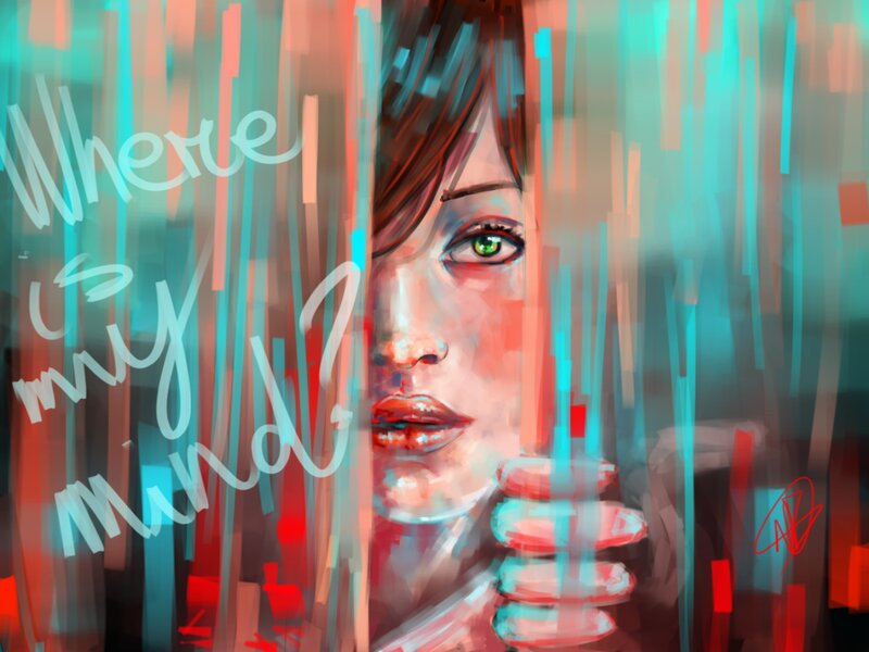 Woman with Green Eyes — Teal, Dramatic