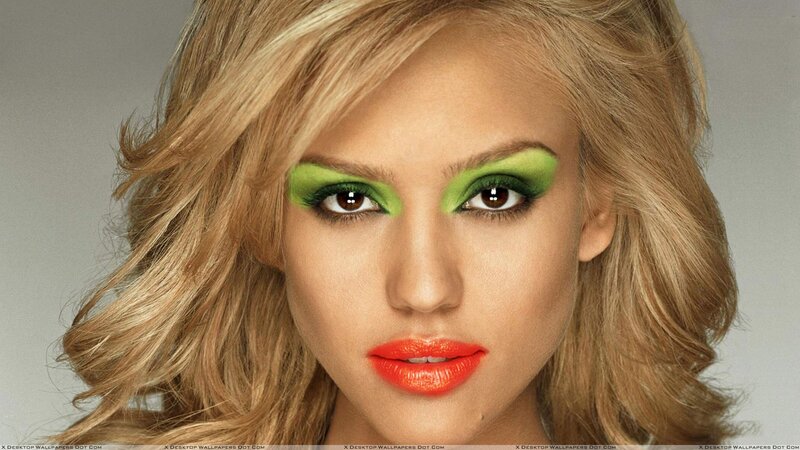woman with green eyeshadow