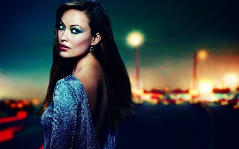 Woman with Green Eyeshadow — Blue, Dramatic, Night
