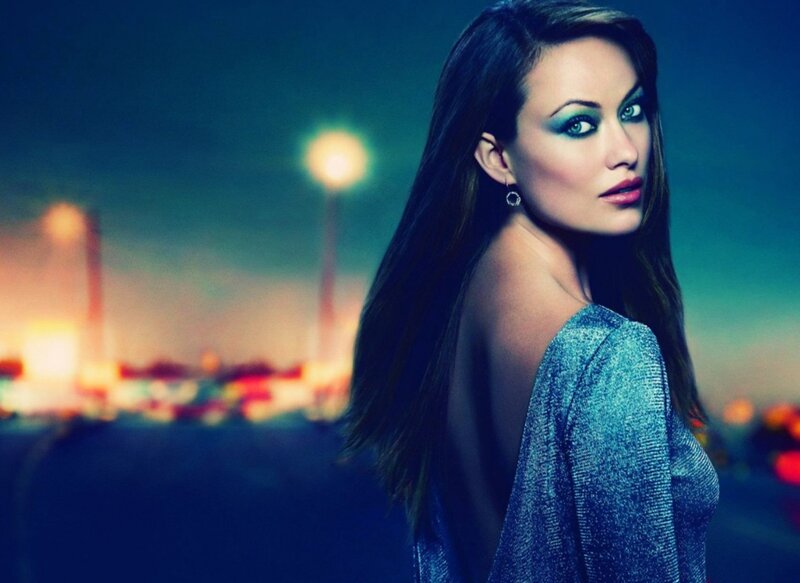 Woman with Green Eyeshadow — Blue