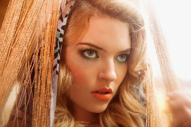 Woman with Green Eyeshadow — Orange