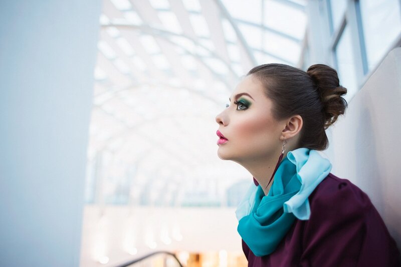 Woman with Green Eyeshadow — Teal