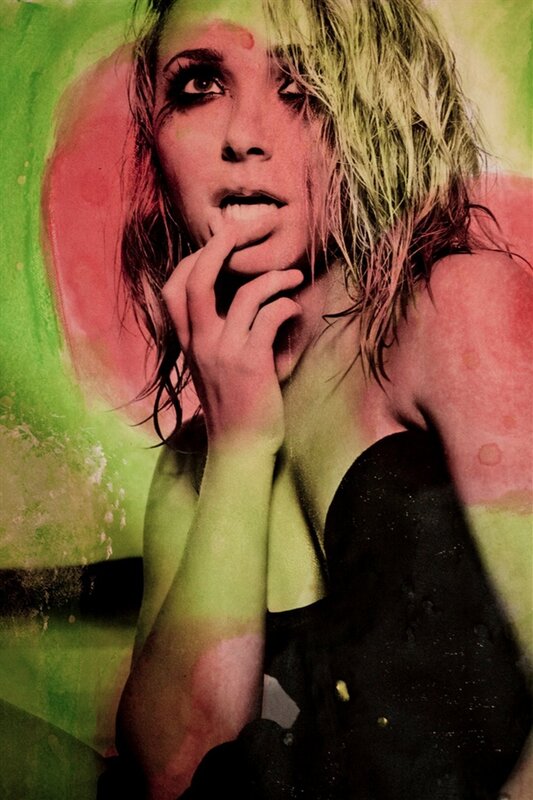 woman with green hair