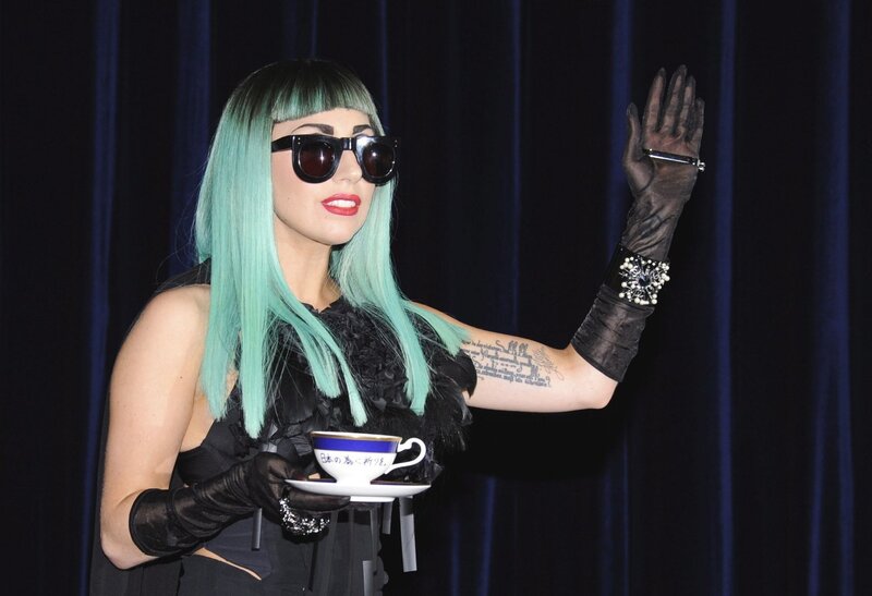 Woman with Green Hair — Blue, Dramatic