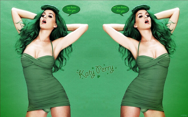 Woman with Green Hair — Playful, Photograph