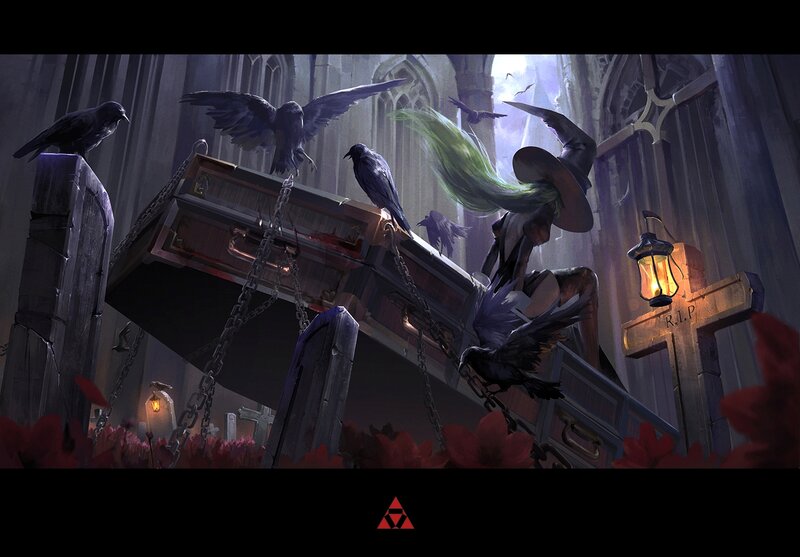 Woman with Green Hair — Purple, Dramatic