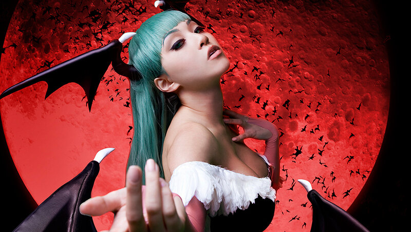 Woman with Green Hair — Red