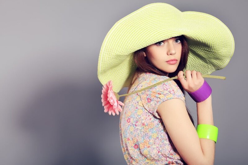 Woman with Green Hat — Calm