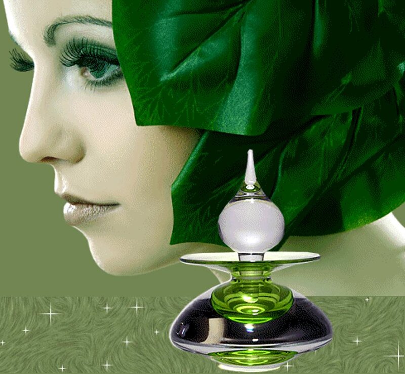 Woman with Green Headscarf — Serene