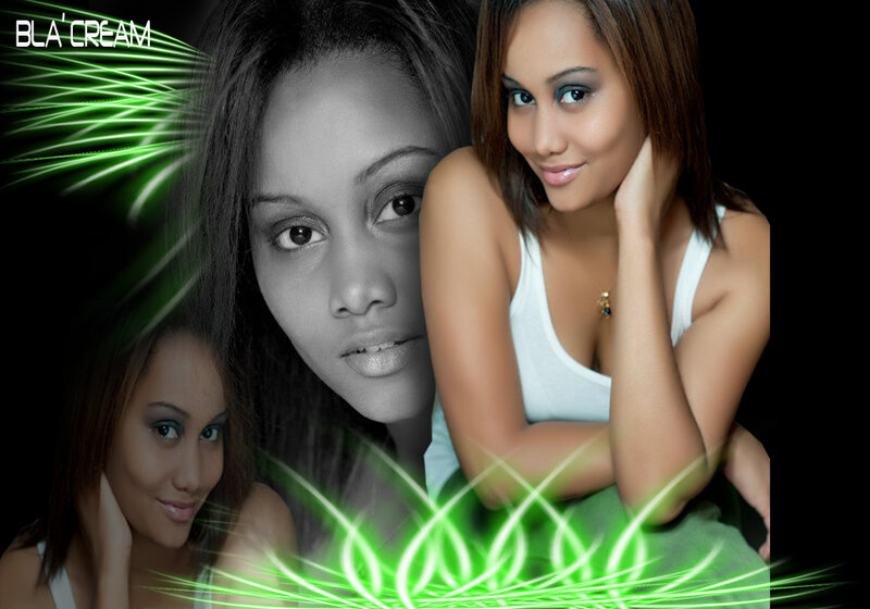 Woman with Green Lights