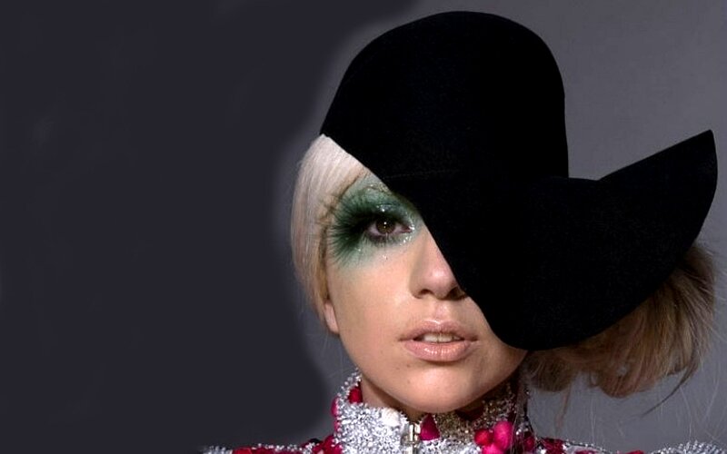 Woman with Green Makeup — Black, Dramatic, Photograph