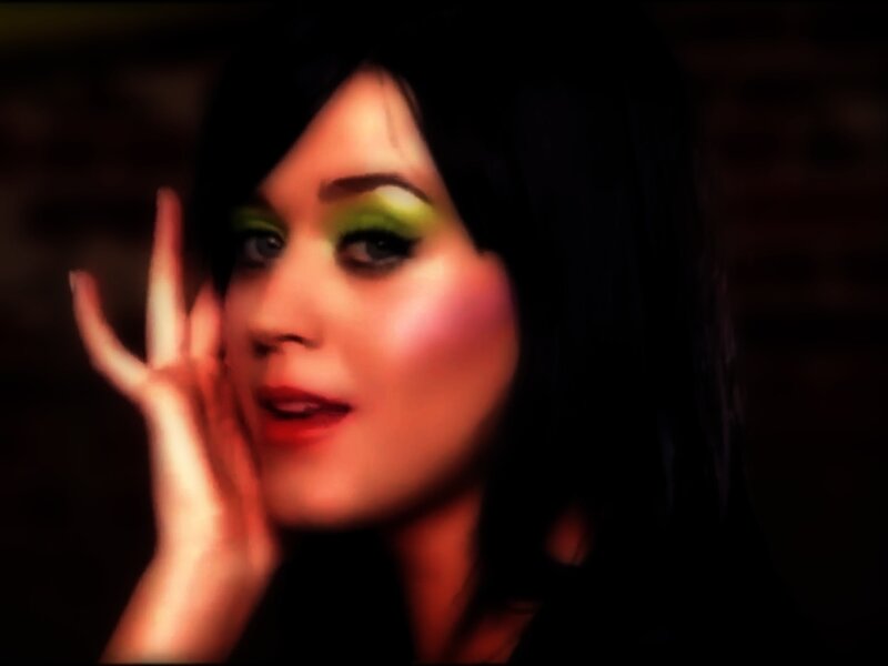 Woman with Green Makeup — Black, Dramatic
