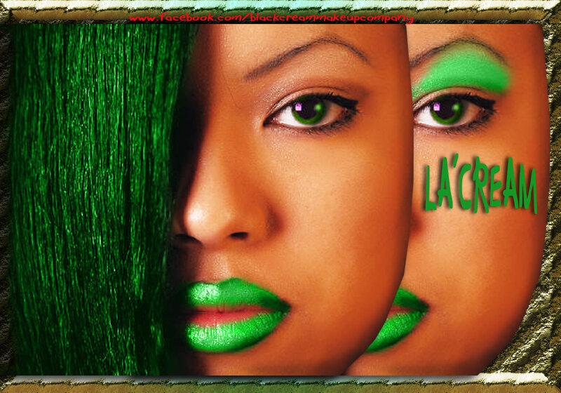 Woman with Green Makeup — Dramatic, Photograph, Green Hair