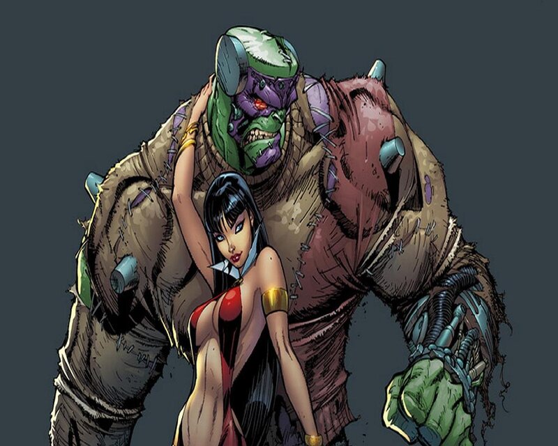 Woman with Green Monster