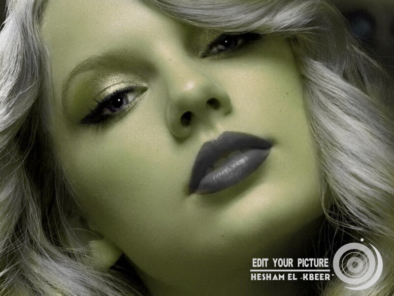 Woman with Green Skin — Dramatic