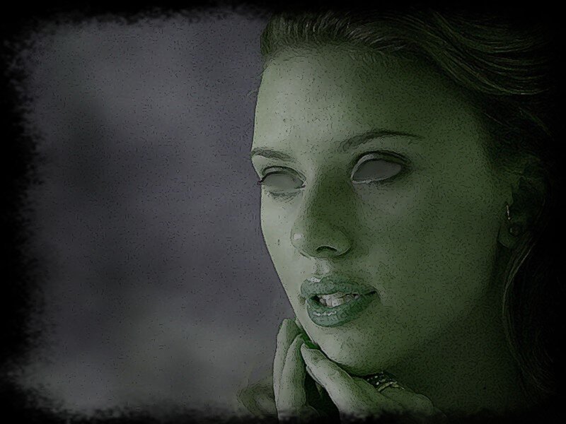 Woman with Green Skin