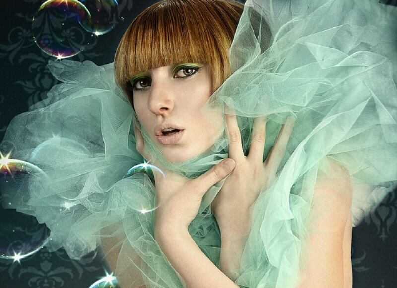 Woman with Green Tulle