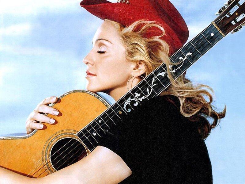 Woman with Guitar — Blue, Serene