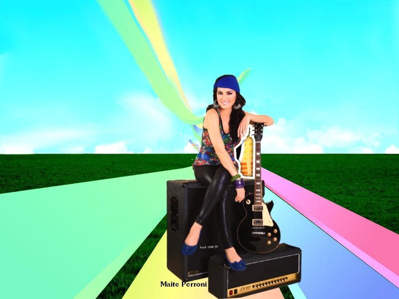 Woman with Guitar — Blue, Vibrant