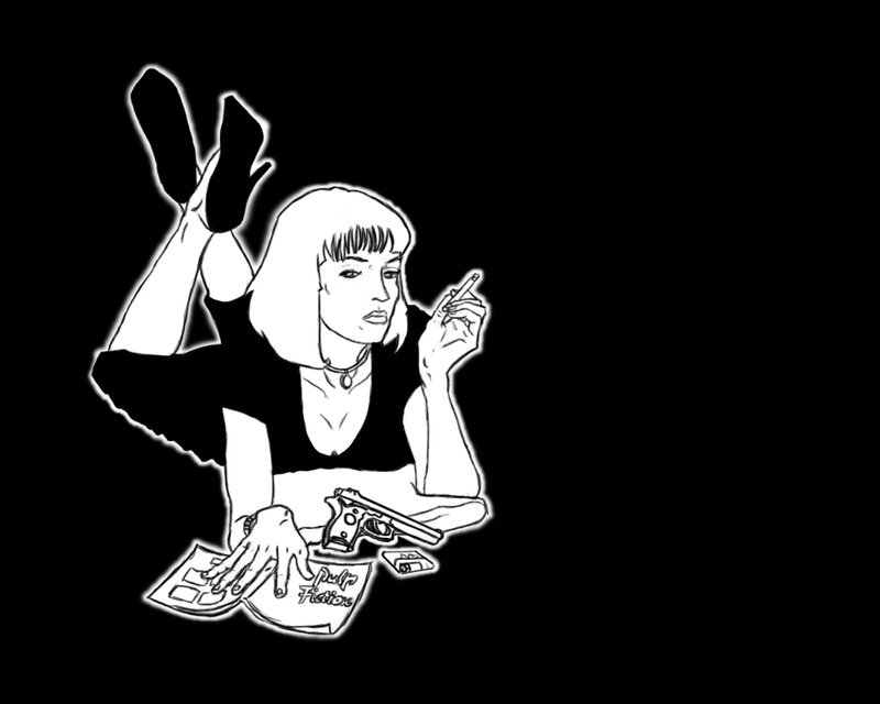 woman with gun and cigarette