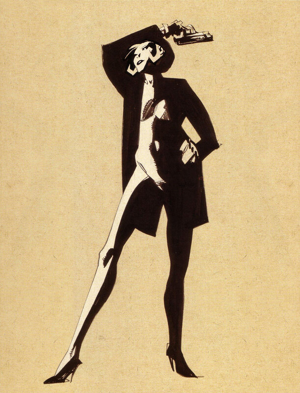 woman with gun in hat