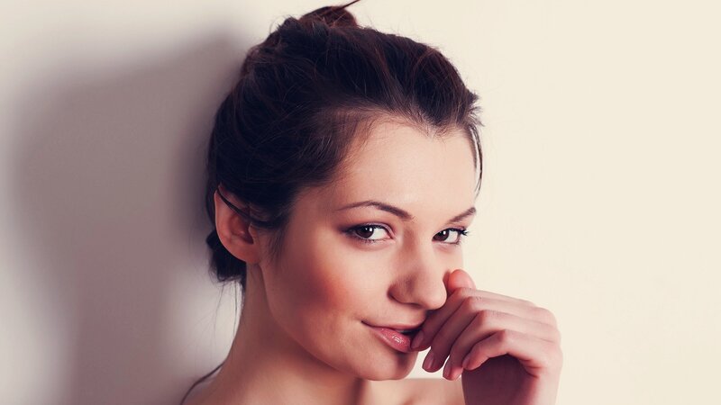 woman with hair in a bun