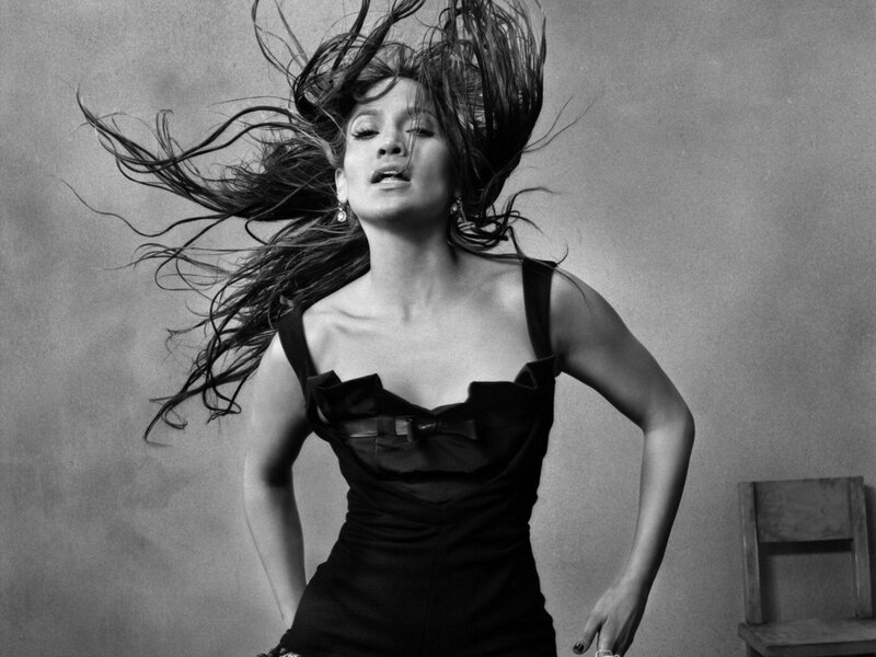 Woman with hair in motion