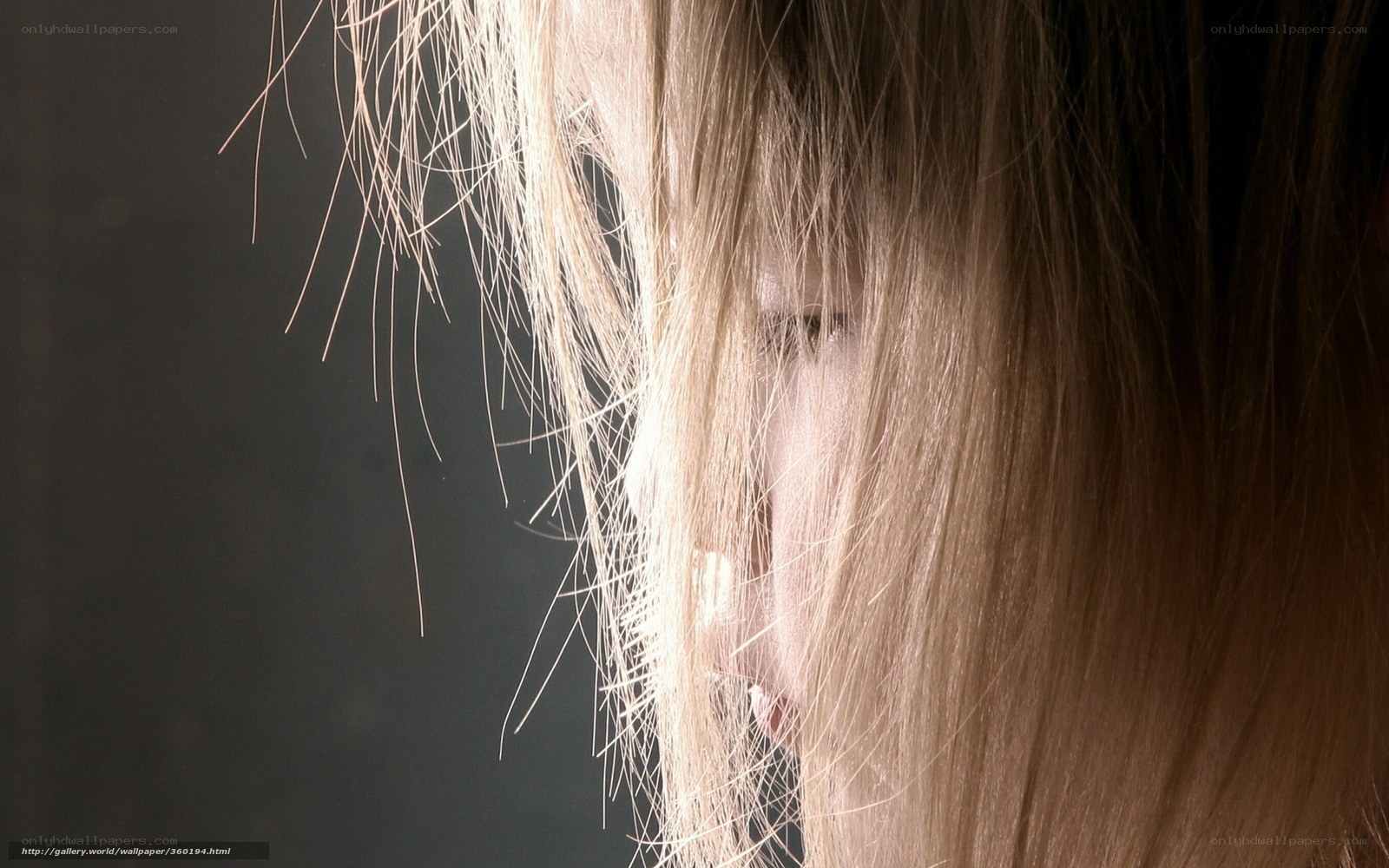 woman with hair in sunlight