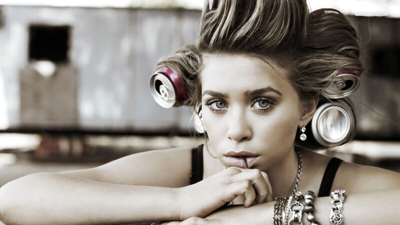 Woman with Hair Rollers — Brown