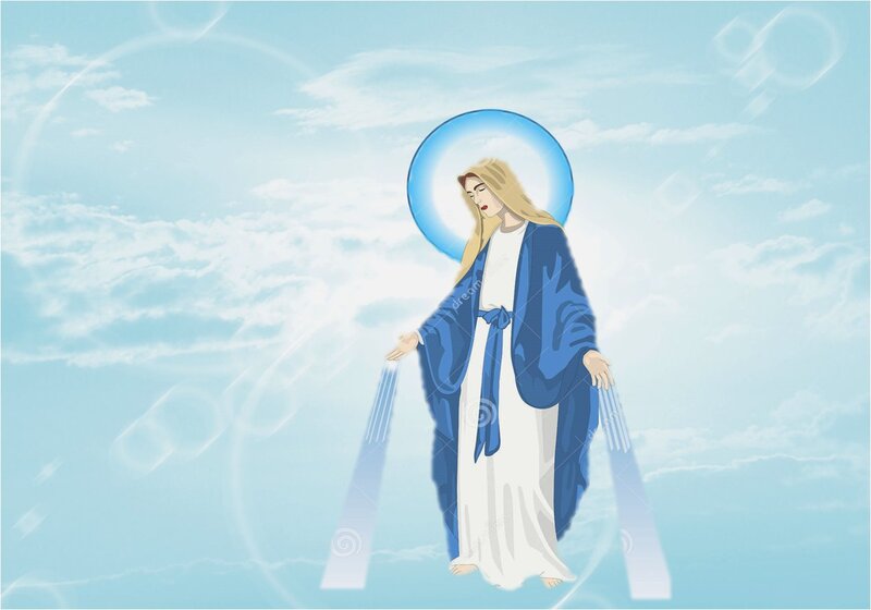 Woman with Halo in Sky
