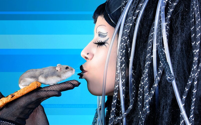 Woman with Hamster