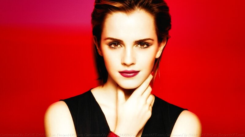Woman with Hand on Chin — Red