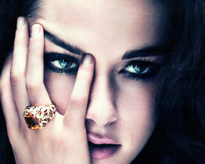 Woman with Hand on Face — Black, Dramatic, Photograph, Ring, Eyes
