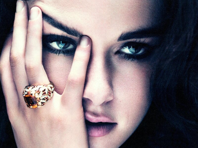 Woman with Hand on Face — Black, Dramatic, Photograph, Ring