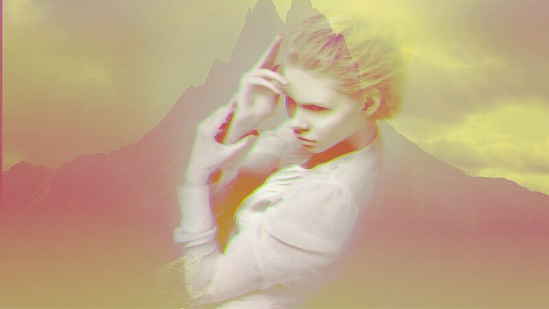 Woman with Hand to Face — Yellow