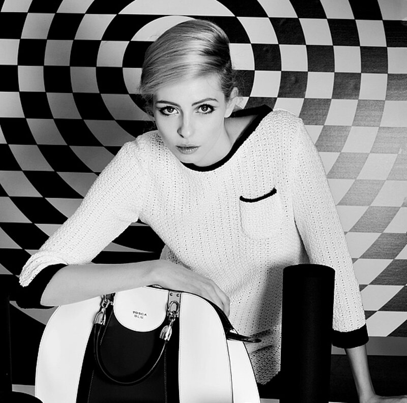 Woman with Handbag — Black, Dramatic