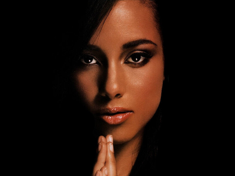 Woman with Hands Clasped — Black, Dramatic, Photograph, Makeup, Brown