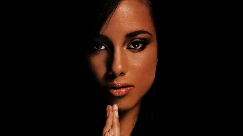 Woman with Hands Clasped — Black, Dramatic, Photograph, Makeup