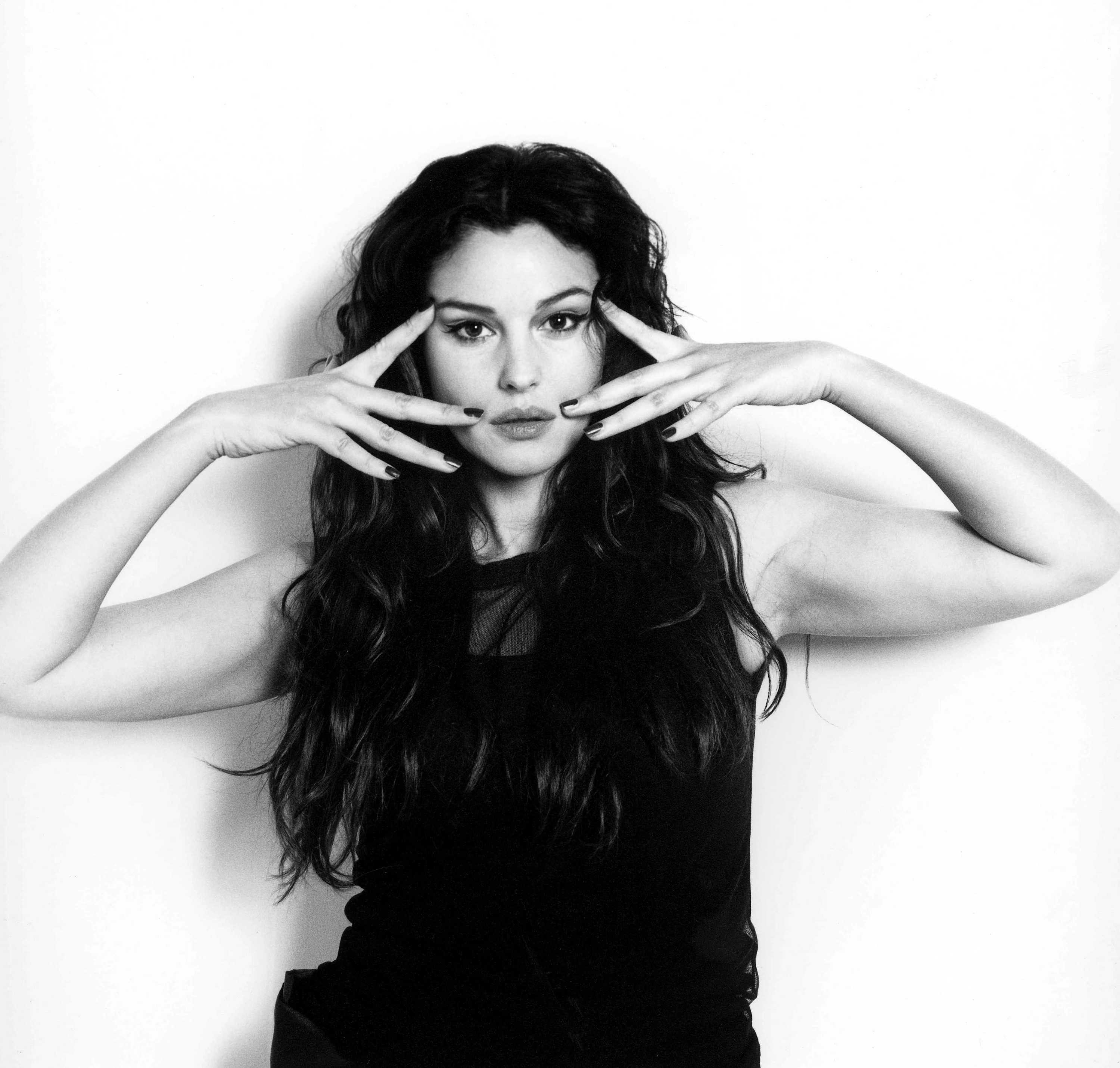 woman with hands framing face