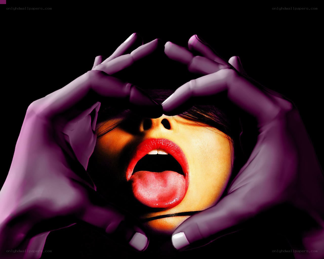 woman with hands framing face