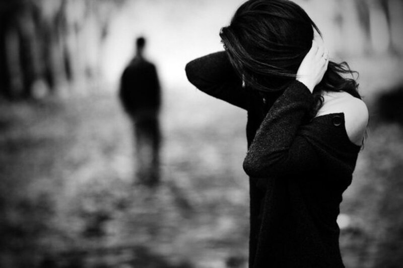 Woman with Hands in Hair — Black, Melancholic