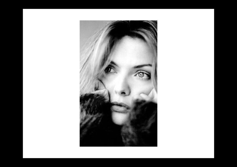 Woman with Hands on Face — Black, Contemplative
