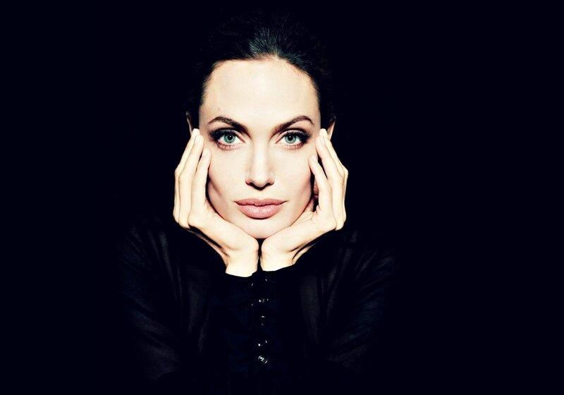 Woman with Hands on Face — Black, Dramatic, Photograph, Black Shirt