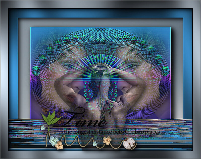Woman with Hands on Face — Blue, Dreamy