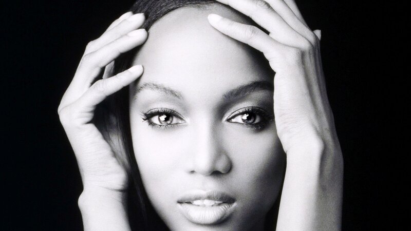 Woman with Hands on Head — Black, Dramatic
